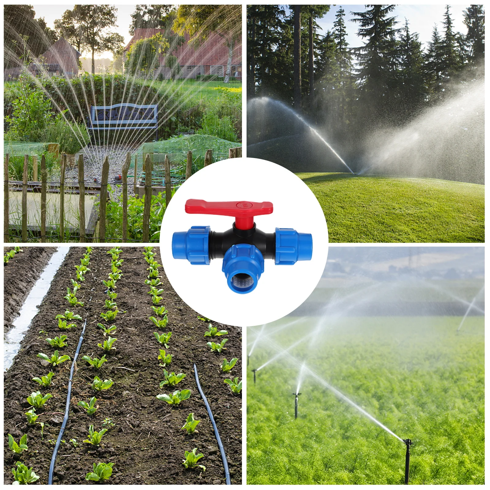 2 Pcs Three Way Ball Valve Irrigation Hose Connector Drip Pipe Water Tee Adapter Fitting Blue Sturdy Leak Proof Durable
2 Pcs Three Way Ball Valve Irrigation Hose Connector Drip Pipe Water Tee Adapter Fitting Blue Sturdy Leak Proof Durable