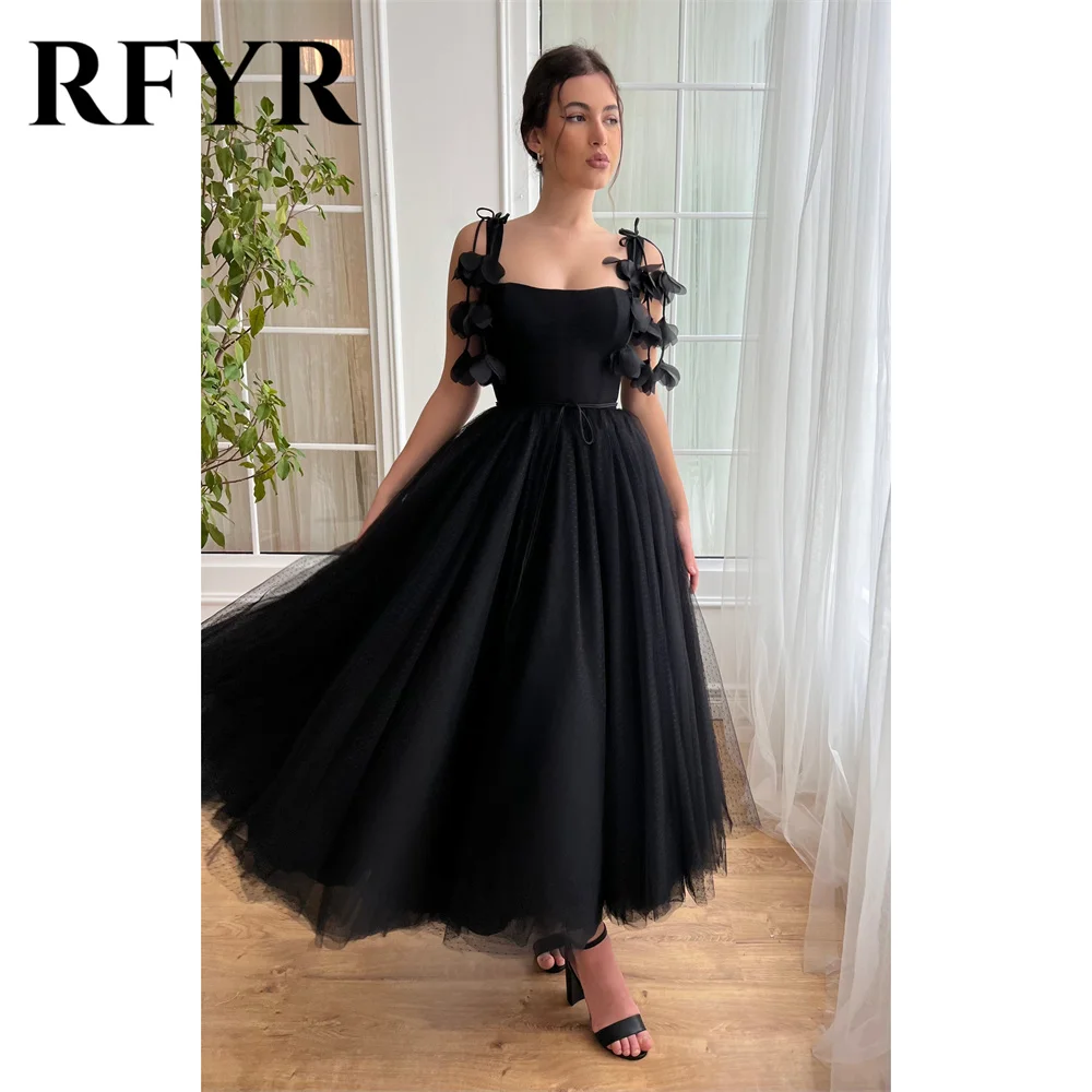 RFYR Black Beach Chic Woman Evening Dress Gown Appliques Ball Gown Net Short Night Dresses Gown robes de soirée Customized
RFYR Black Beach Chic Woman Evening Dress Gown Appliques Ball Gown Net Short Night Dresses Gown robes de soirée Customized