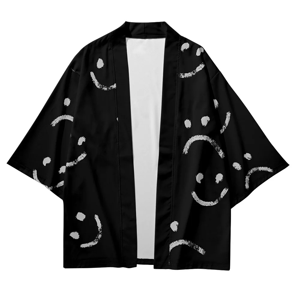 Kimono Men's and Women's 2021 Japanese Traditional Kimono Cardigan Cosplay Smiley Pattern Shirt Japanese Summer Kimono
Kimono Men's and Women's 2021 Japanese Traditional Kimono Cardigan Cosplay Smiley Pattern Shirt Japanese Summer Kimono