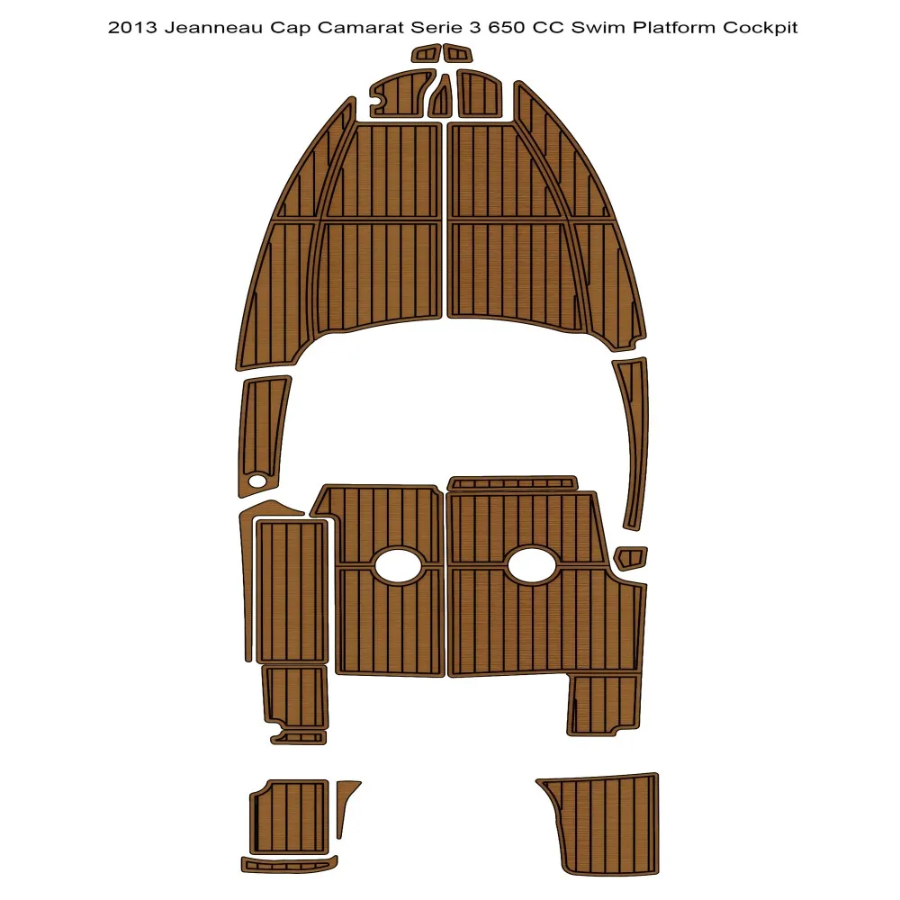 Кепка Jeanneau 2013, Camarat Serie 3 650 CC, платформа для плавания, кокпит, лодка, напольный коврик из тикового дерева из ЭВА, самоклеящийся стиль Seadek MarineMat
Кепка Jeanneau 2013, Camarat Serie 3 650 CC, платформа для плавания, кокпит, лодка, напольный коврик из тикового дерева из ЭВА, самоклеящийся стиль Seadek MarineMat