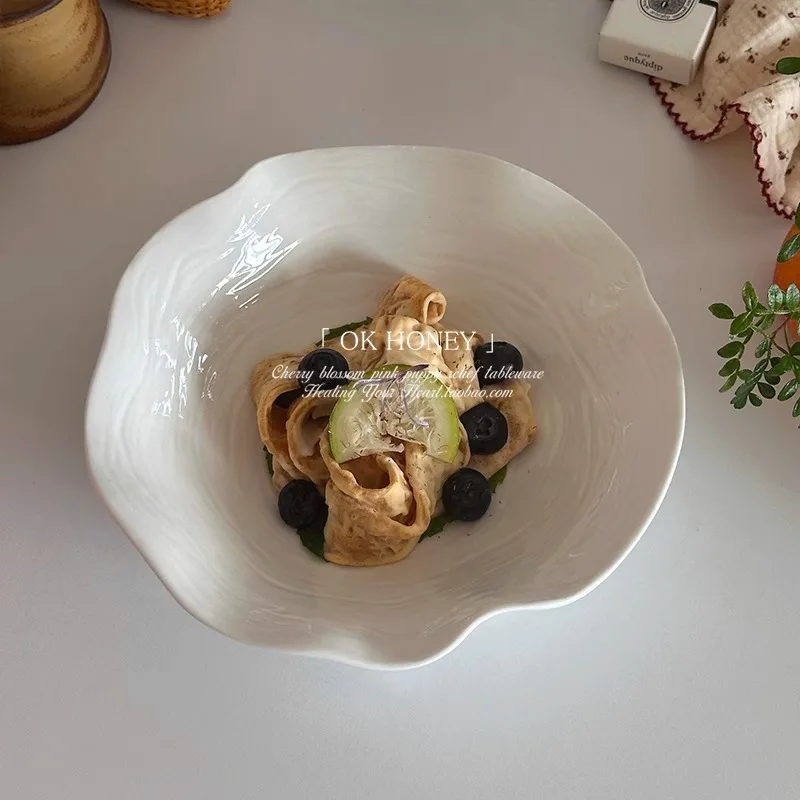 Креативная высококачественная обеденная тарелка с рюшами в скандинавском стиле, стильная тарелка для салата, тарелка для макарон в западном ресторане
Креативная высококачественная обеденная тарелка с рюшами в скандинавском стиле, стильная тарелка для салата, тарелка для макарон в западном ресторане