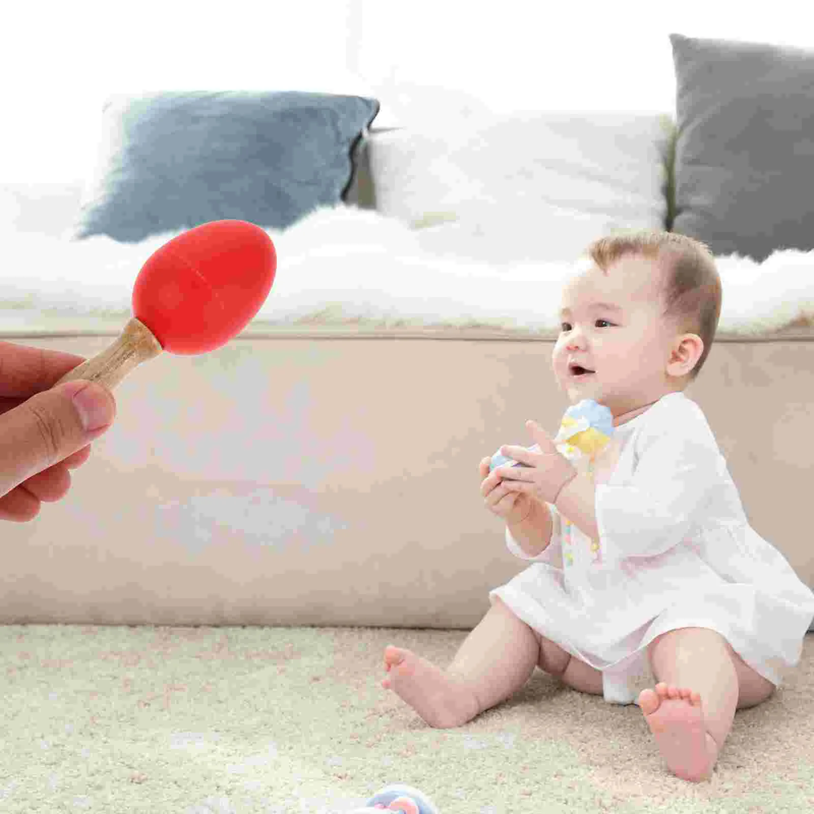 Shakers Red Color Small Hand Grasp Visual Training Musical Toys Percussion Shaker Eggs for Babies Kids Toddler Education
Shakers Red Color Small Hand Grasp Visual Training Musical Toys Percussion Shaker Eggs for Babies Kids Toddler Education