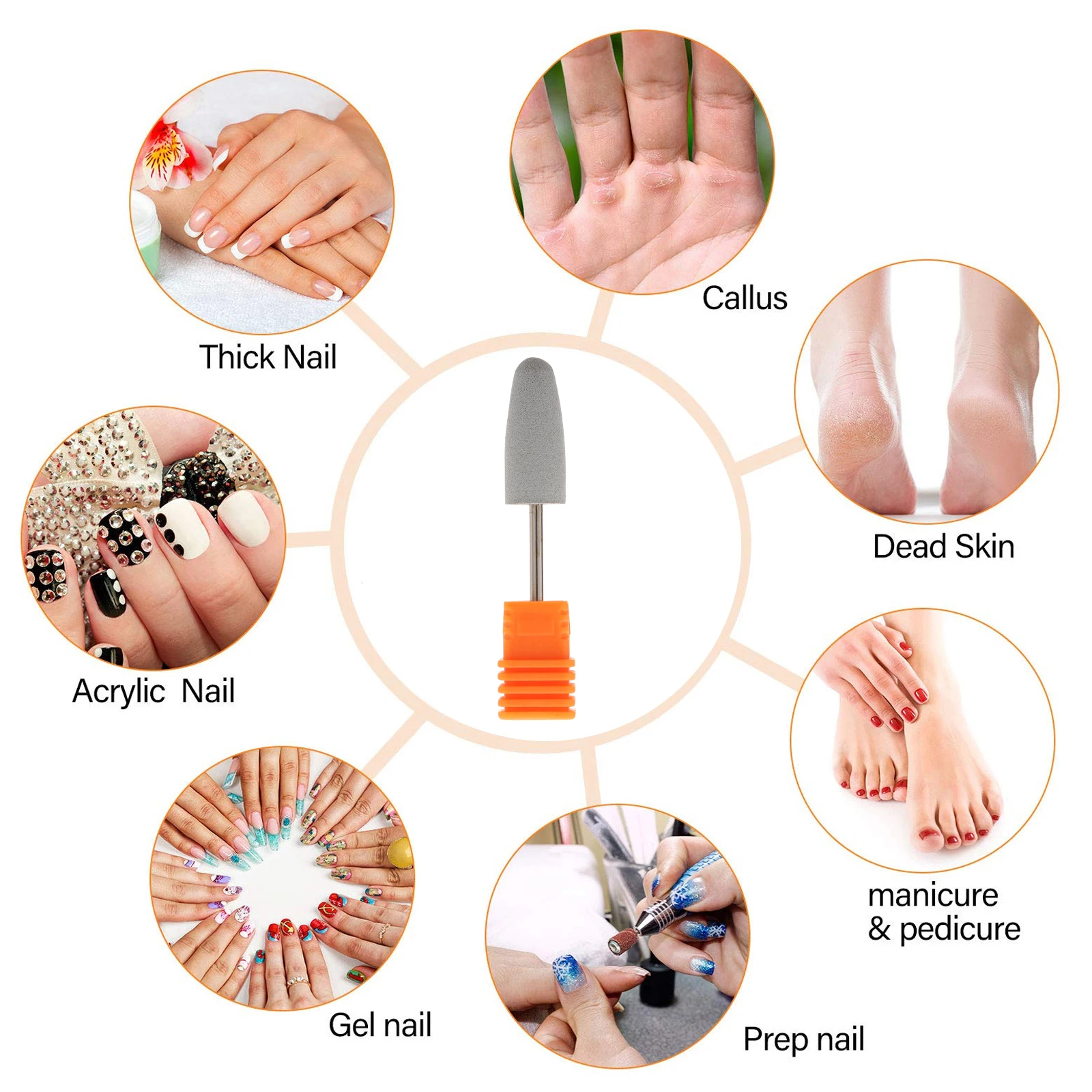 Silicone Grinding Head Shaping Tool Polisher Bit Manicure Drill Bits Set Horn Skin Remover Small Size Cuspidal Design Nail Gel
Silicone Grinding Head Shaping Tool Polisher Bit Manicure Drill Bits Set Horn Skin Remover Small Size Cuspidal Design Nail Gel