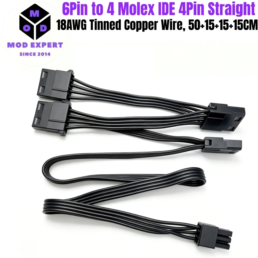 4 Molex Straight PATA IDE 4Pin PERIPHERAL Power Cable for Corsair Type 4 HX1200, HX1000, HX8500, HX750 HX Platinum Modular Power
4 Molex Straight PATA IDE 4Pin PERIPHERAL Power Cable for Corsair Type 4 HX1200, HX1000, HX8500, HX750 HX Platinum Modular Power