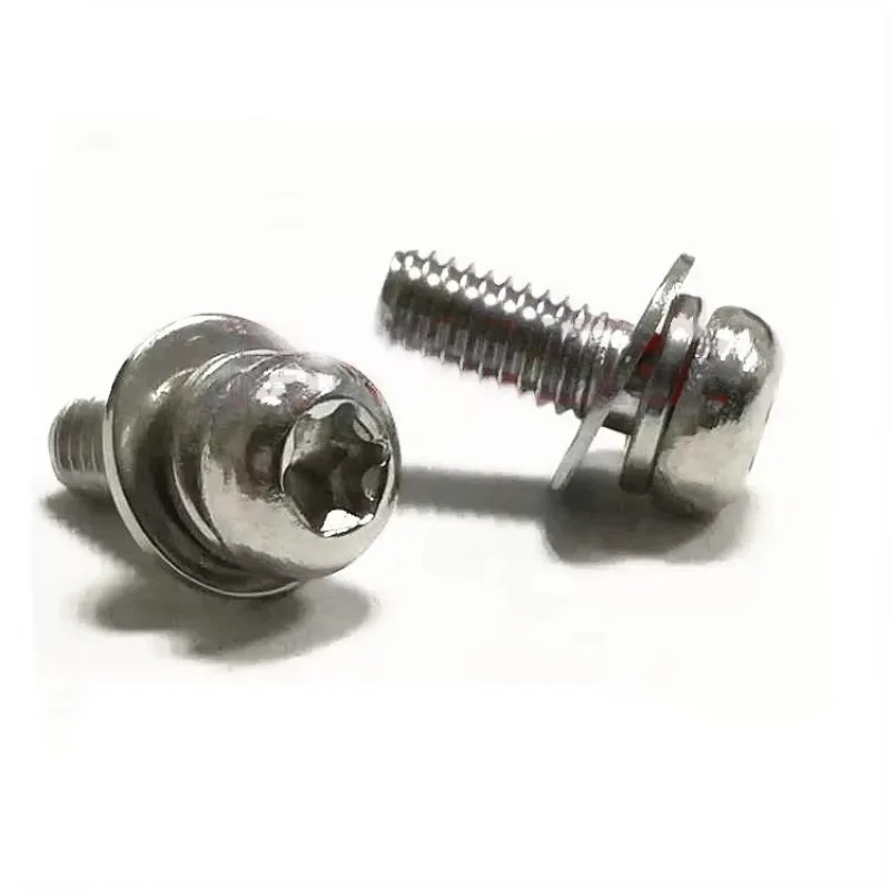 RYVBEZS 50pcs M2x4mm-10mm stainless steel pan head hexgonal round six stars plum blossom flat elastic pad three combinaton screw
RYVBEZS 50pcs M2x4mm-10mm stainless steel pan head hexgonal round six stars plum blossom flat elastic pad three combinaton screw