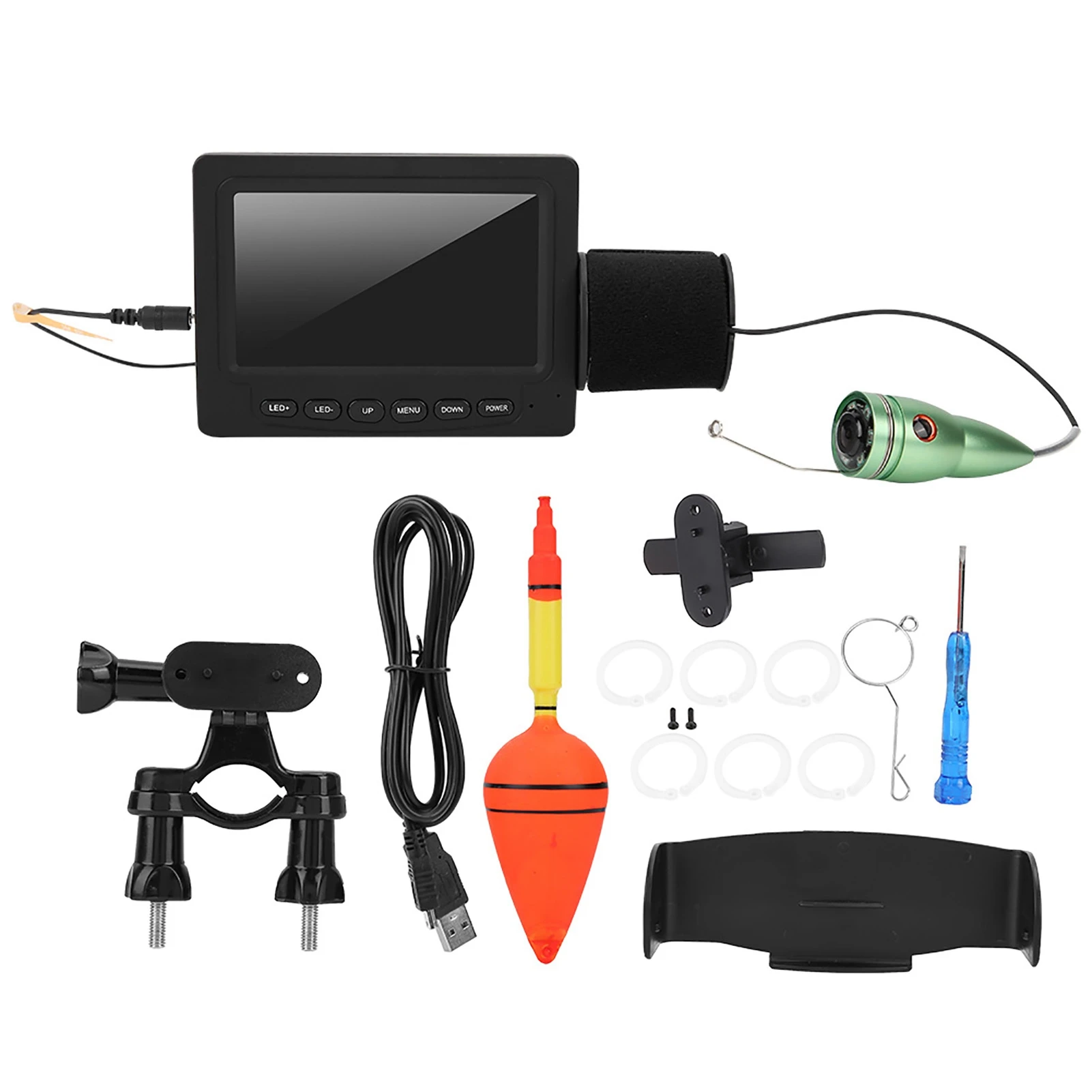 Fish Finder Camera Fish Finder Kit 4.3" HD Colorful Underwater Visual Fish Finder Video Camera Fishing Kit (F008G‑15M‑IR)
Fish Finder Camera Fish Finder Kit 4.3" HD Colorful Underwater Visual Fish Finder Video Camera Fishing Kit (F008G‑15M‑IR)