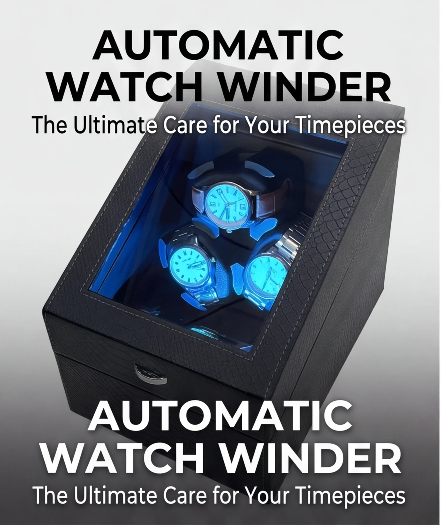 Crocodile Leather Automatic Watch Winder Silent Mabuchi Motor Bidirectional Rotation LED Light 3+3 Slots Mechanical Watch box
Crocodile Leather Automatic Watch Winder Silent Mabuchi Motor Bidirectional Rotation LED Light 3+3 Slots Mechanical Watch box