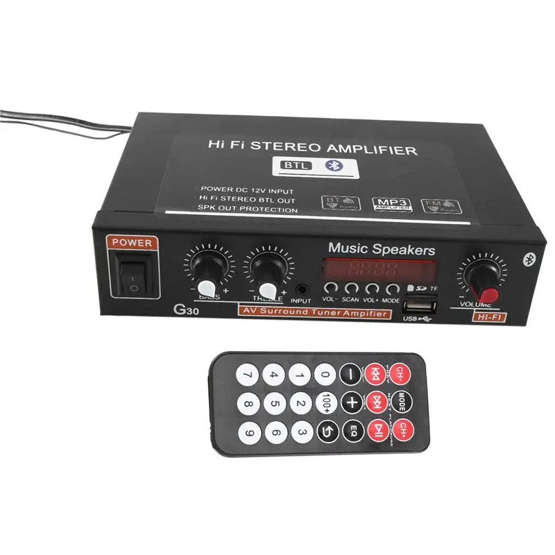 Excellent-1 PCS European Regulations G30 Digital Power Amplifier 800W Power Audio Amplifier General Car Supplies EU Plug
Excellent-1 PCS European Regulations G30 Digital Power Amplifier 800W Power Audio Amplifier General Car Supplies EU Plug