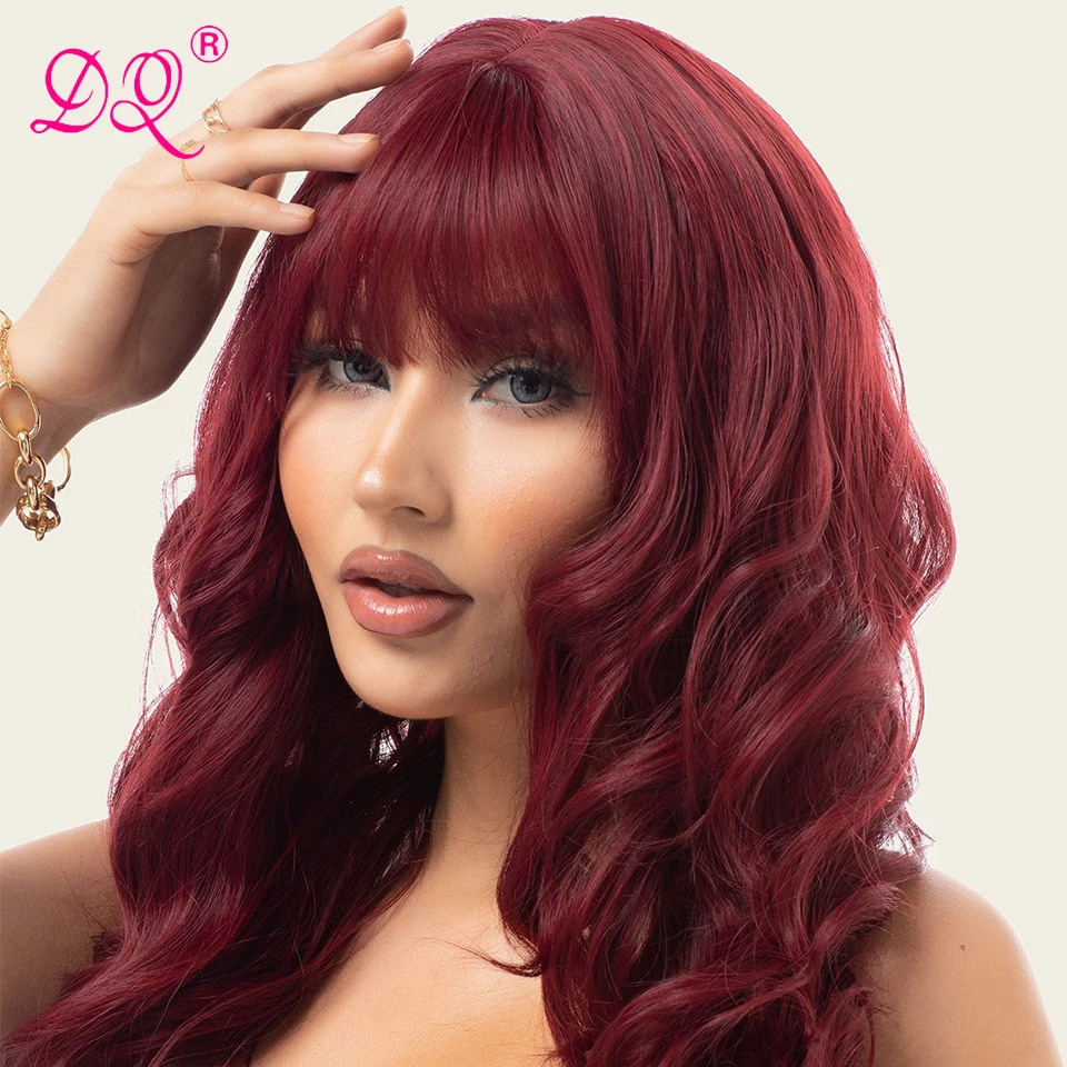 Body Wave Wig with Bangs Premium Long Wine Red Synthetic Wig 99J Burgundy Colored Wigs Middle Part Glueless Halloween Cosplay
Body Wave Wig with Bangs Premium Long Wine Red Synthetic Wig 99J Burgundy Colored Wigs Middle Part Glueless Halloween Cosplay