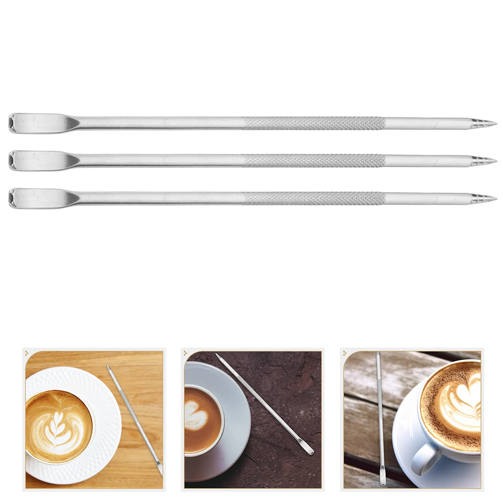 3 PCS Coffee Latte Needle Decorating Tool Silver Printing Pen Cocktail Stirrers for Drinks
3 PCS Coffee Latte Needle Decorating Tool Silver Printing Pen Cocktail Stirrers for Drinks