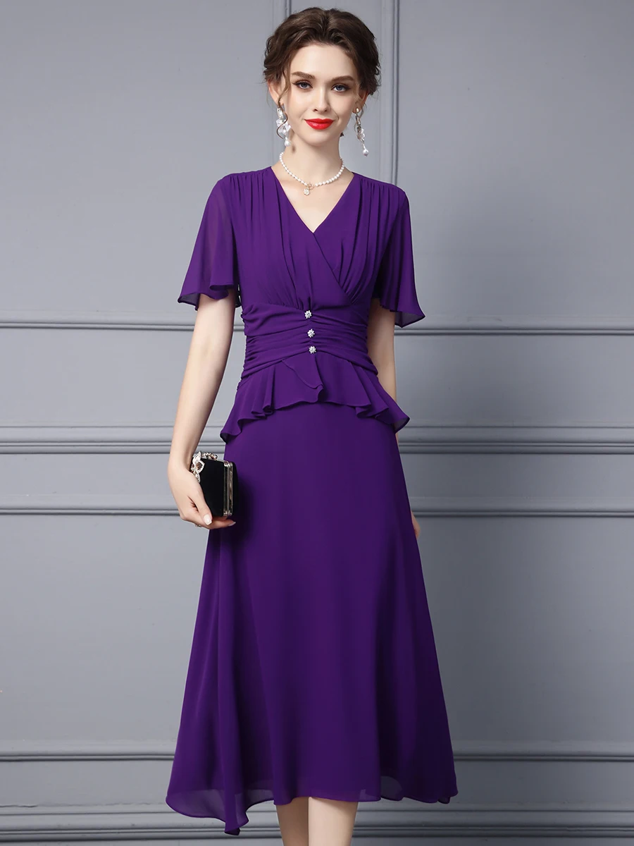 Purple Long Thin Svel Dr Summer New High Waist Pleated A-Line Gown Kevin&Zhen Commuter Ele Sle Polyester Fiber
Purple Long Thin Svel Dr Summer New High Waist Pleated A-Line Gown Kevin&Zhen Commuter Ele Sle Polyester Fiber