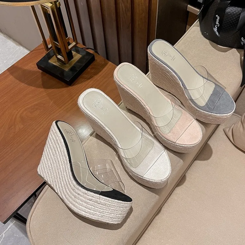 10CM Women's Shoes Fashion Peep Toe Wedge Heel Slippers for Woman Comfortable Vacation Casual Shoes Designer Shoes Zapatos Mujer
10CM Women's Shoes Fashion Peep Toe Wedge Heel Slippers for Woman Comfortable Vacation Casual Shoes Designer Shoes Zapatos Mujer