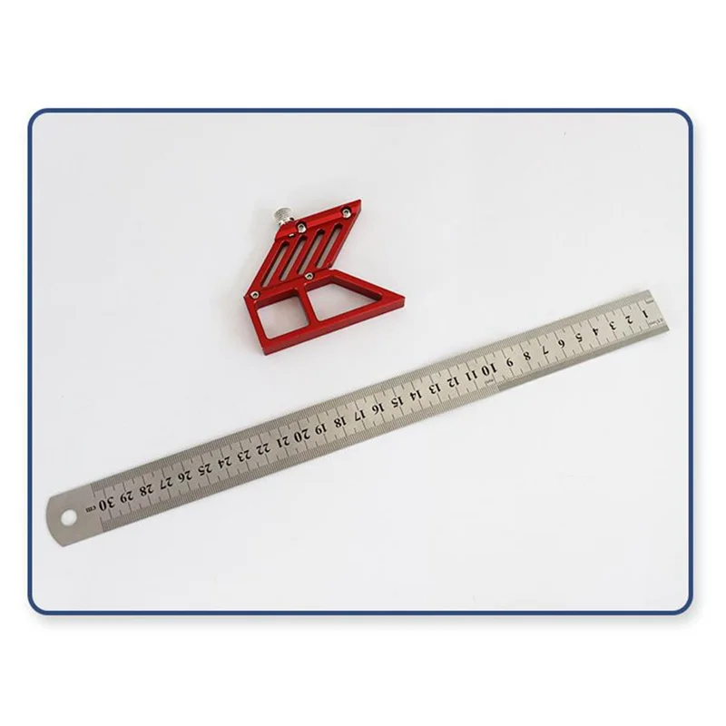 N11R 1 Piece 45/90 Degree Right Angle Line Gauge Carpenter Center Finder Red & Silver Carpentry Aluminum Center Scribing Ruler
N11R 1 Piece 45/90 Degree Right Angle Line Gauge Carpenter Center Finder Red & Silver Carpentry Aluminum Center Scribing Ruler