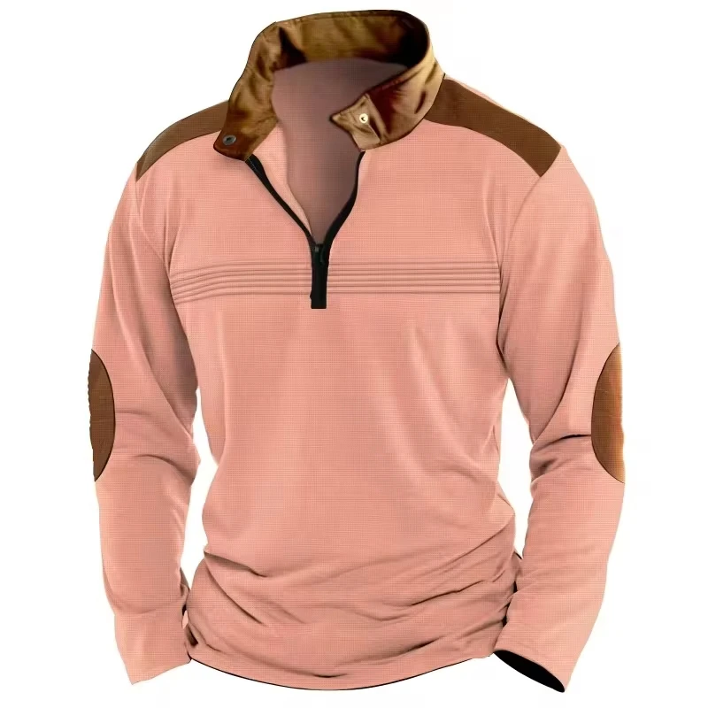 Men's Spliced POLO Shirt Zipper Long Sleeve Sports Polo Shirt
Men's Spliced POLO Shirt Zipper Long Sleeve Sports Polo Shirt