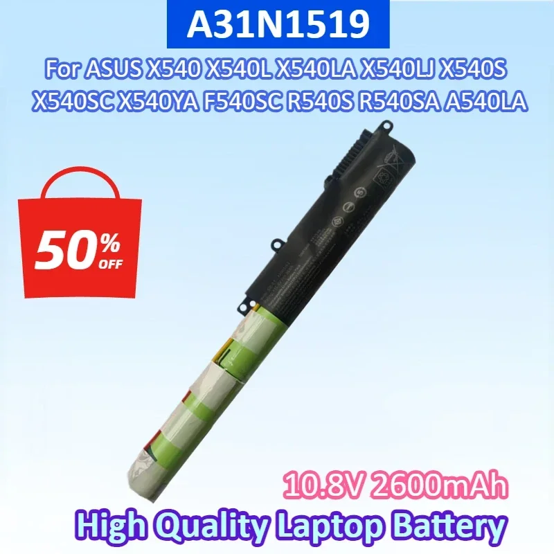 A31N1519 10,8 В 2600 мАч Аккумулятор для ноутбука ASUS X540 X540L X540LA X540LJ X540S X540SA X540SC X540YA F540SC R540S R540SA A540LA
A31N1519 10,8 В 2600 мАч Аккумулятор для ноутбука ASUS X540 X540L X540LA X540LJ X540S X540SA X540SC X540YA F540SC R540S R540SA A540LA