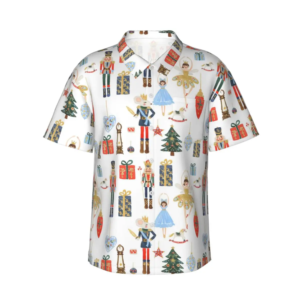 Christmas Nutcrackers Stars Ballerina Violin Men's Shirts Hawaiian Short Sleeve Shirt Casual Lapel Tops for Summer Beach
Christmas Nutcrackers Stars Ballerina Violin Men's Shirts Hawaiian Short Sleeve Shirt Casual Lapel Tops for Summer Beach