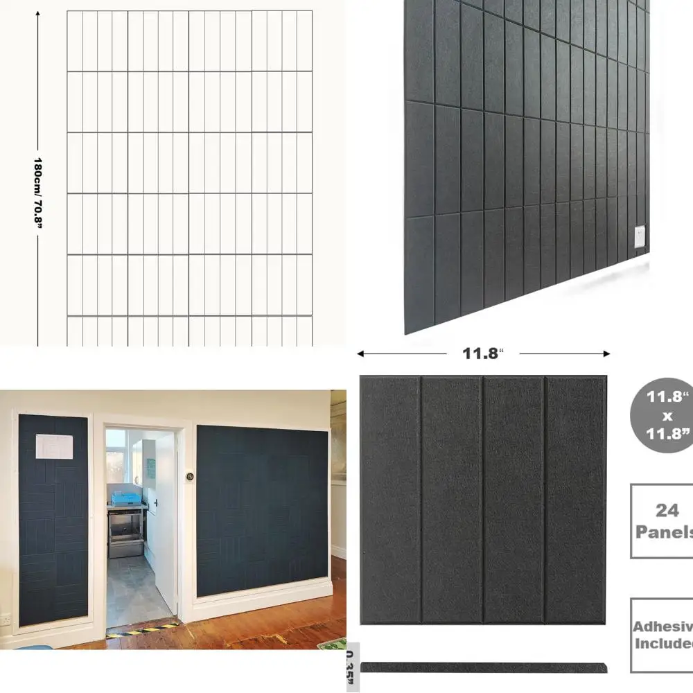 24-Piece Black Felt Wall Panels: Modern Cork Board Alternative for Stylish Office & Home Decor
24-Piece Black Felt Wall Panels: Modern Cork Board Alternative for Stylish Office & Home Decor