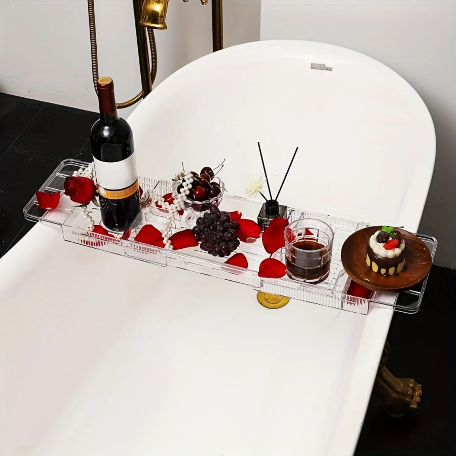 1PC Retractable Bathtub Rack - Space-Saving Bathroom Organizer with Adjustable Shower Tray, Bucket Holder, and Board - Durable
1PC Retractable Bathtub Rack - Space-Saving Bathroom Organizer with Adjustable Shower Tray, Bucket Holder, and Board - Durable