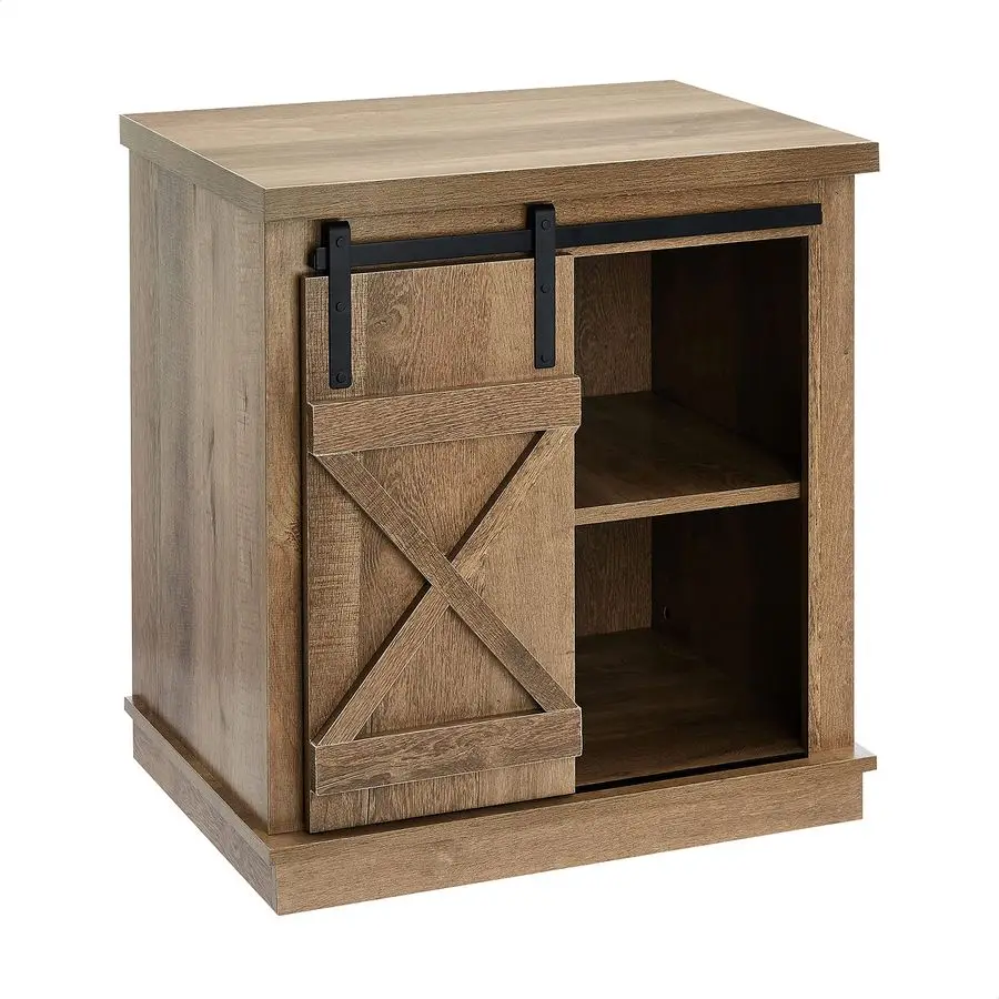 Sliding End Table with Slide Barn Door,Storage Sofa Table,Dark Oak
Sliding End Table with Slide Barn Door,Storage Sofa Table,Dark Oak