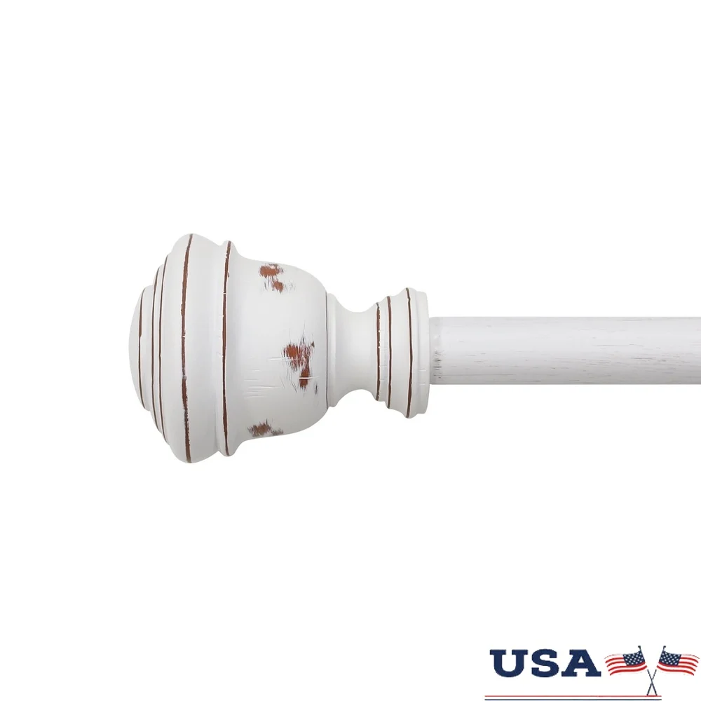 3/4 Inch Faux Wood Curtain Rod Set Expandable 30 to 84 Inch Includes Brackets Hardware Easy Installation White Finish
3/4 Inch Faux Wood Curtain Rod Set Expandable 30 to 84 Inch Includes Brackets Hardware Easy Installation White Finish
