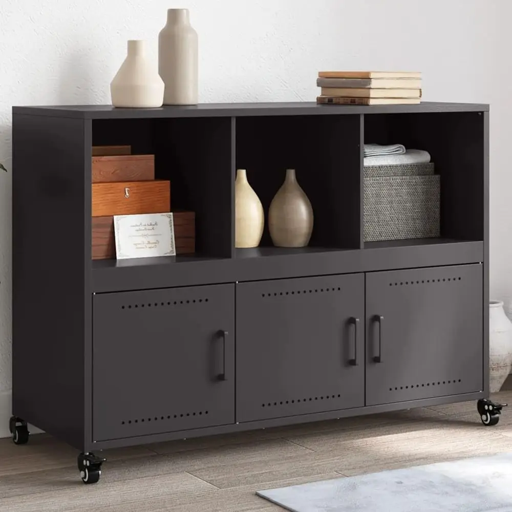 Стильный 3-ярусный стальной буфет с блокируемыми колесиками, 39,1x100,6x71,9 см, для хранения в гостиной
Стильный 3-ярусный стальной буфет с блокируемыми колесиками, 39,1x100,6x71,9 см, для хранения в гостиной