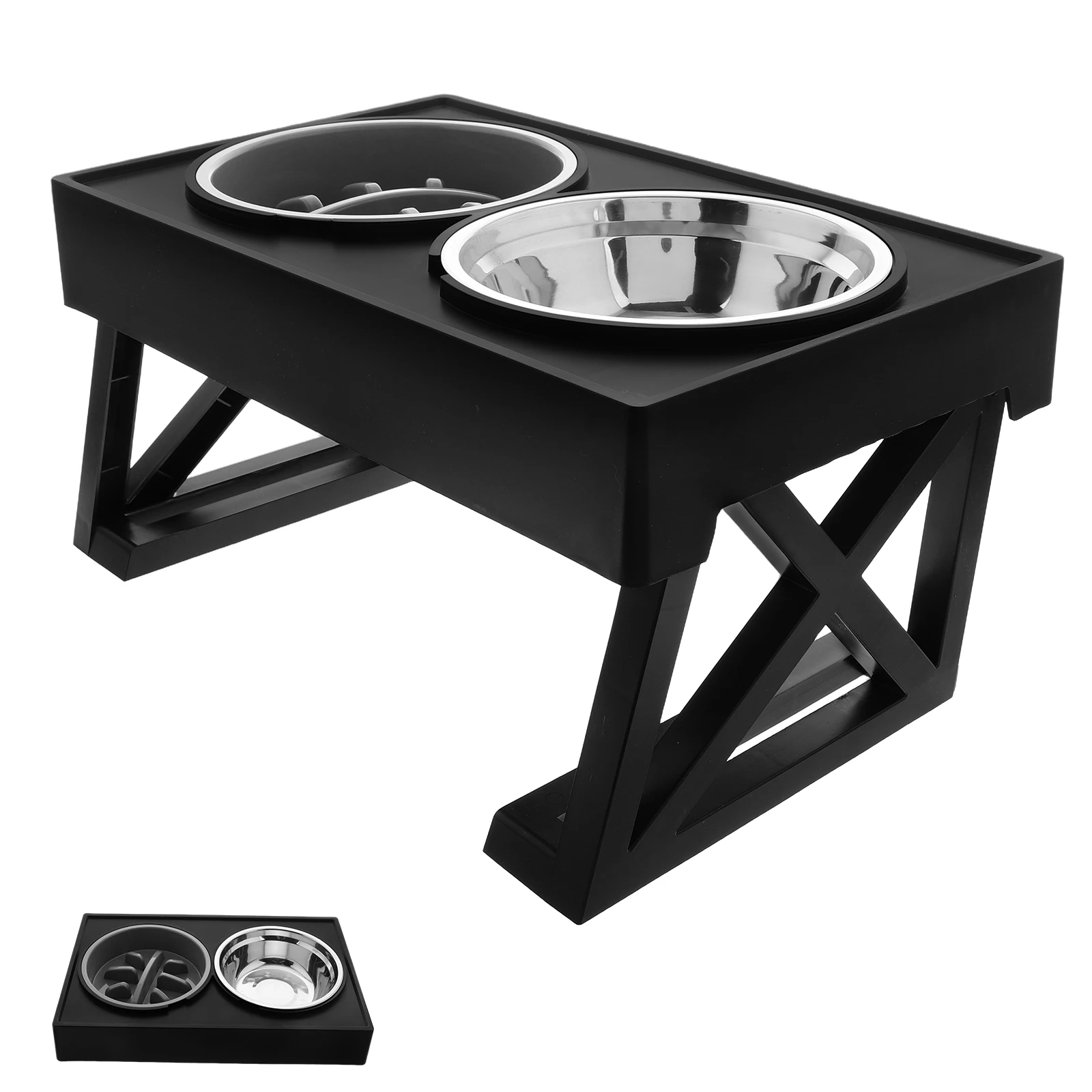 Cat Bowl Dog Dish Stainless Steel Elevated Slow Feeder Dual Bowls Food Water Dishes Small Dogs Outdoor Travel Home Pet Supplies
Cat Bowl Dog Dish Stainless Steel Elevated Slow Feeder Dual Bowls Food Water Dishes Small Dogs Outdoor Travel Home Pet Supplies