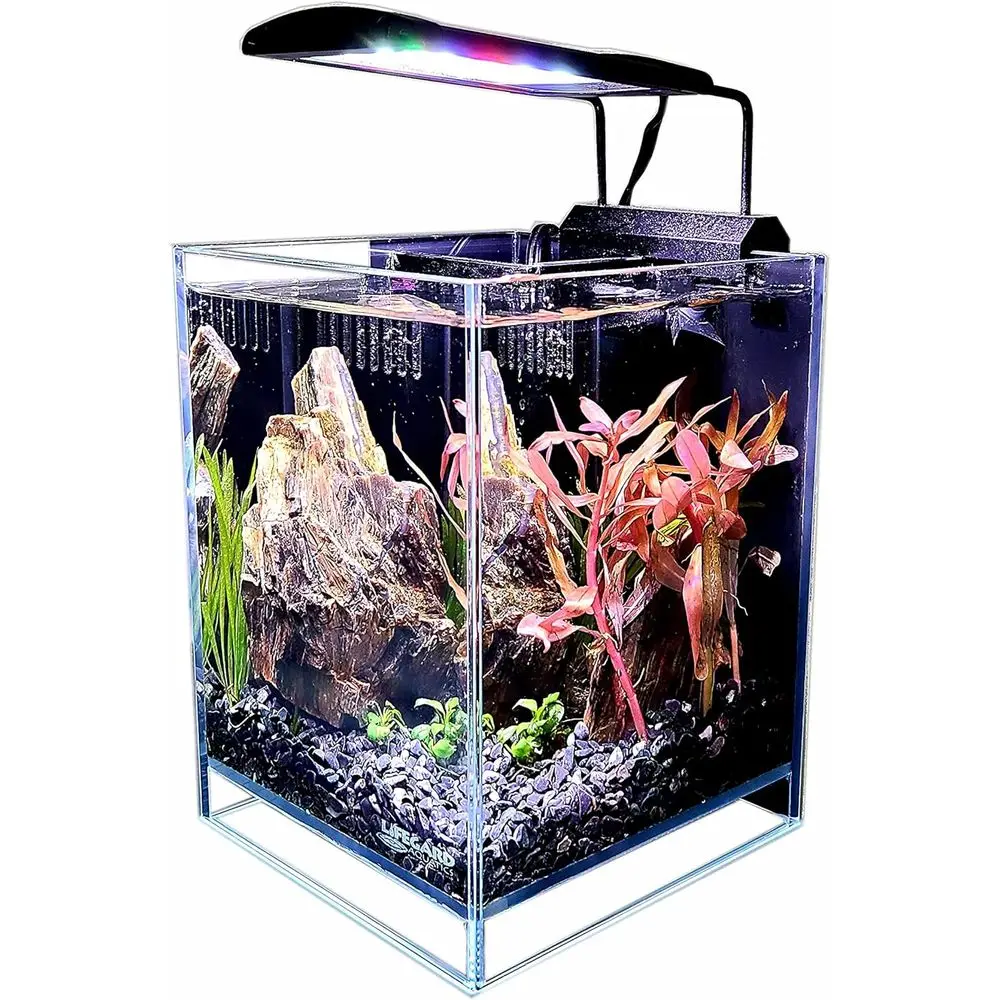 Ultra Clear Crystal Aquarium with Integrated Filter, Rimless Glass, Beveled Edge, Elevated Design – Direct Jet Flow, 1.2 GPH
Ultra Clear Crystal Aquarium with Integrated Filter, Rimless Glass, Beveled Edge, Elevated Design – Direct Jet Flow, 1.2 GPH
