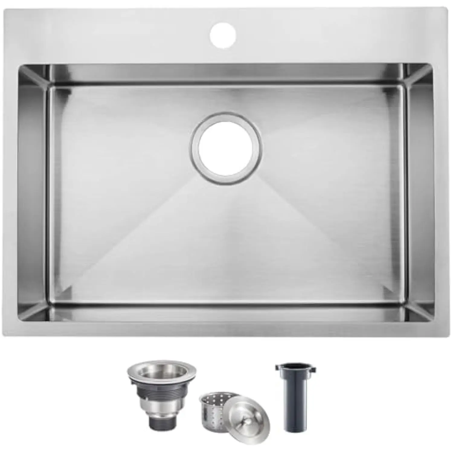 25x18 Inch Drop In Kitchen Sink, 25 Inch Top Mount Stainless Steel Bar RV Laundry Utility Outdoor Sink, Brushed Nickel 16 Gaug
25x18 Inch Drop In Kitchen Sink, 25 Inch Top Mount Stainless Steel Bar RV Laundry Utility Outdoor Sink, Brushed Nickel 16 Gaug