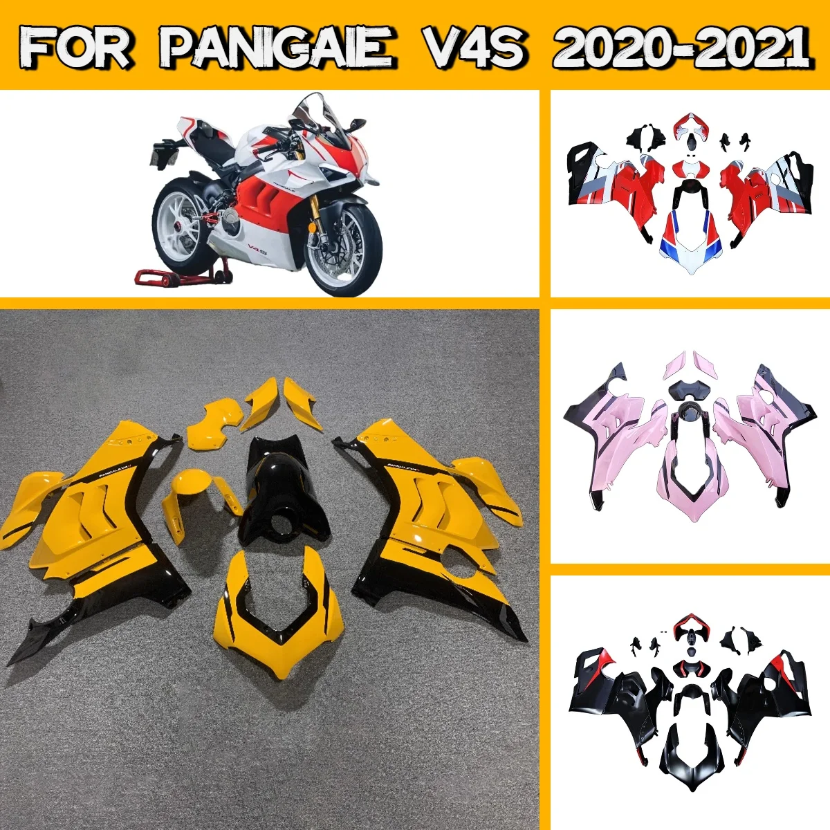 Fairing Body Parts Kit 2020 2021 Panigaie V4S Plastic Aftermarket Fairings for 20 21 Ducati Panigaie V4S Injection Molded
Fairing Body Parts Kit 2020 2021 Panigaie V4S Plastic Aftermarket Fairings for 20 21 Ducati Panigaie V4S Injection Molded