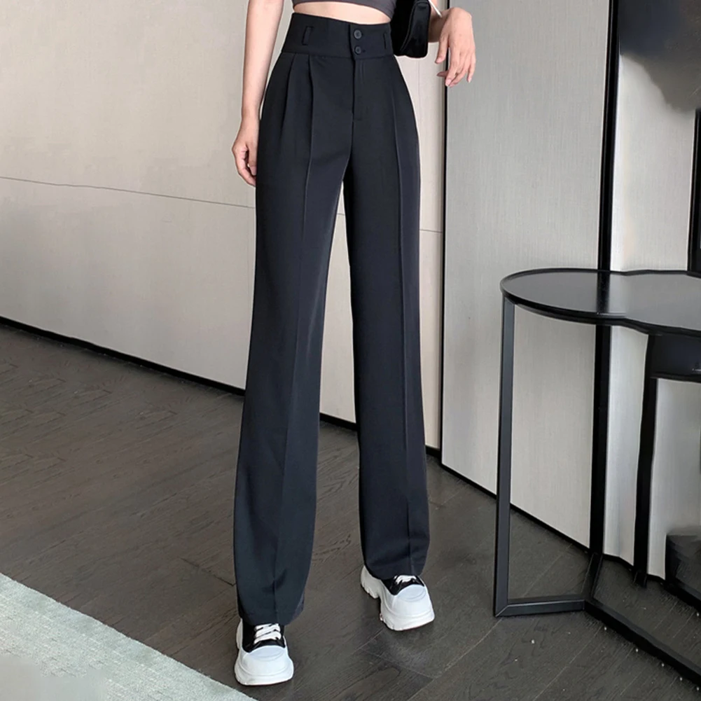 For Daily Use High Waist Trousers Loose Office Pants Leisure Style Polyester Fabric Regular Length For Daily Wear
For Daily Use High Waist Trousers Loose Office Pants Leisure Style Polyester Fabric Regular Length For Daily Wear