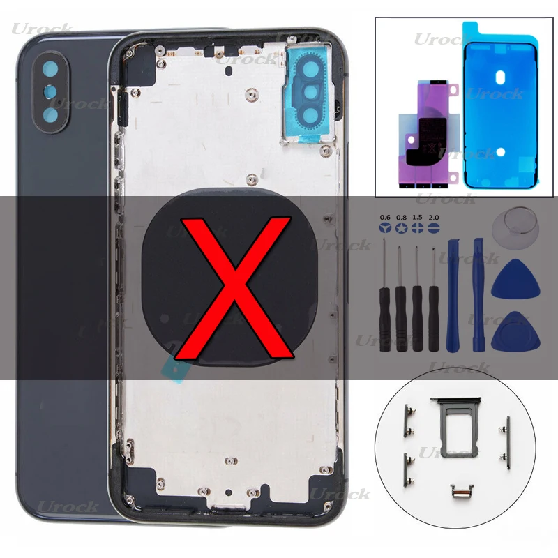OEM Back Housing Battery Cover Frame Assembly Replacement For iPhone X With Side keys ,waterproof seal + Battery sticker + tools
OEM Back Housing Battery Cover Frame Assembly Replacement For iPhone X With Side keys ,waterproof seal + Battery sticker + tools