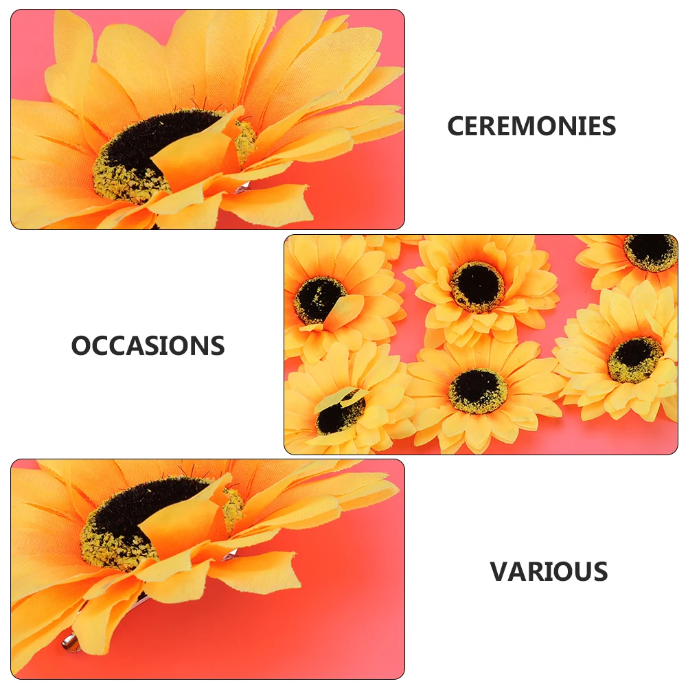 10pcs Sunflower Hair Clips Alloy Cloth Non-Slip Girls Hairpin Wedding Party Accessories Flower Hairpins Daily Banquet Use
10pcs Sunflower Hair Clips Alloy Cloth Non-Slip Girls Hairpin Wedding Party Accessories Flower Hairpins Daily Banquet Use