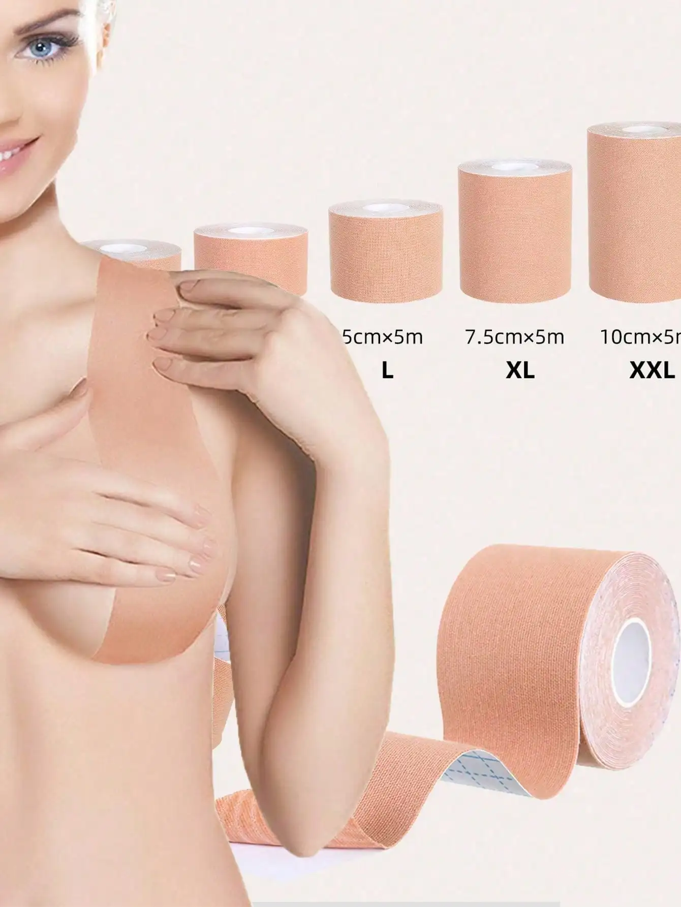 1 Roll Invisible Elastic Chest Tape, Bust Enhancer And Chest Binder, Seamless And Adhesive Sports Wrap Style
1 Roll Invisible Elastic Chest Tape, Bust Enhancer And Chest Binder, Seamless And Adhesive Sports Wrap Style