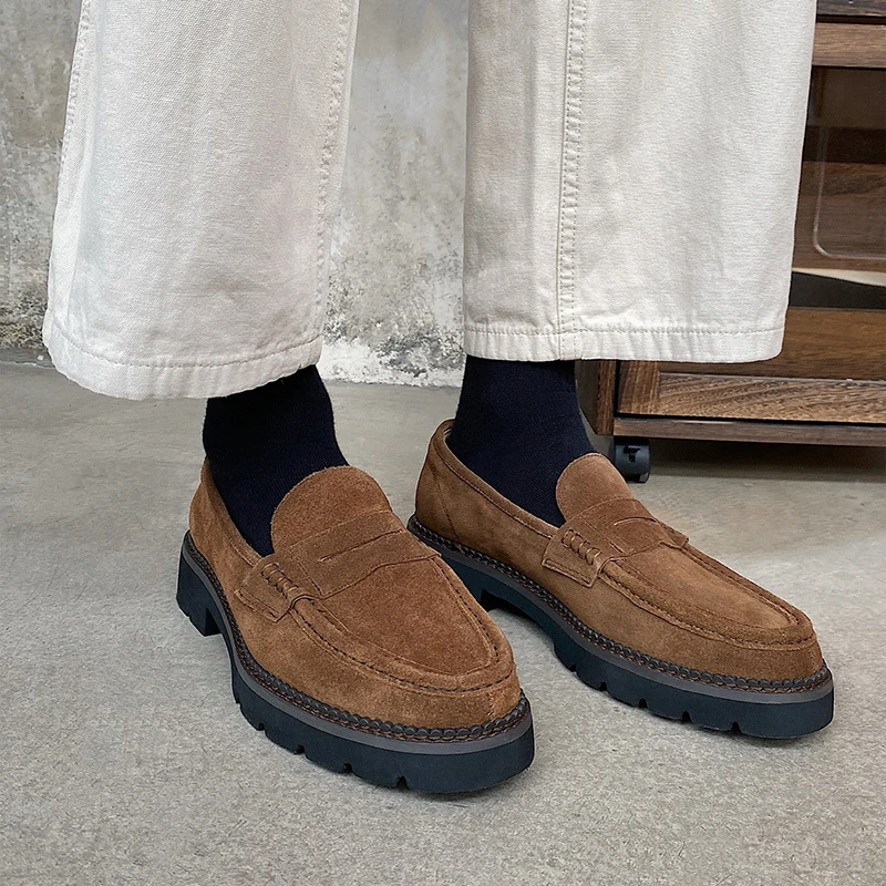 Height increase of 5CM old money wind cow anti velvet loafers for men's one foot lazy shoes lightweight commuting leather shoes
Height increase of 5CM old money wind cow anti velvet loafers for men's one foot lazy shoes lightweight commuting leather shoes