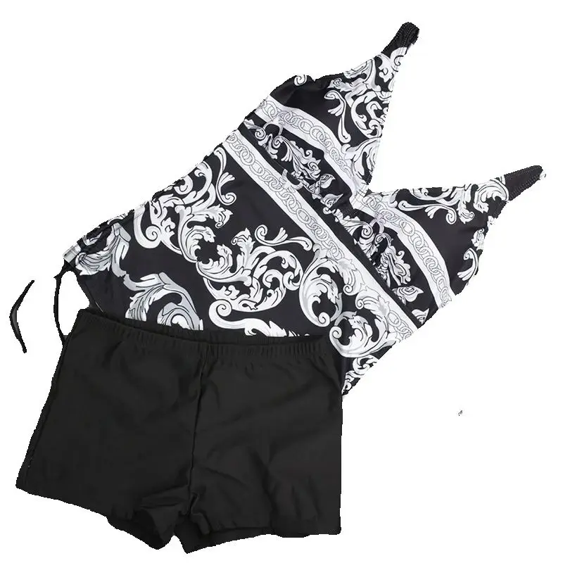 2025 Women's Tankini Swimsuit Vintage Black Floral Swimwear with Short Two Piece Bathing Suit Beachwear Swimming Suit for Women
2025 Women's Tankini Swimsuit Vintage Black Floral Swimwear with Short Two Piece Bathing Suit Beachwear Swimming Suit for Women