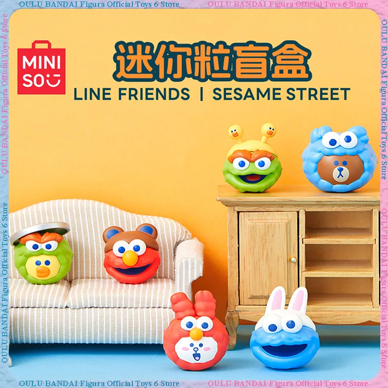 Оригинальная мини-фигурка Miniso Sesame Street X Line Friends, слепая коробка, мини-загадка, аниме-фигурка «Улица Сезам», модные игрушки, подарки на день рождения 
Оригинальная мини-фигурка Miniso Sesame Street X Line Friends, слепая коробка, мини-загадка, аниме-фигурка «Улица Сезам», модные игрушки, подарки на день рождения