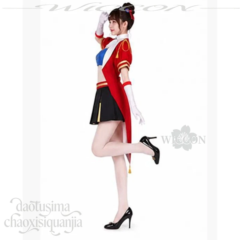 Miyashita Ai LoveLive Nijigasaki Idol Club Cosplay Stage Suit Blue Top Black Dress With Red Coat Full Costume For Anime
Miyashita Ai LoveLive Nijigasaki Idol Club Cosplay Stage Suit Blue Top Black Dress With Red Coat Full Costume For Anime