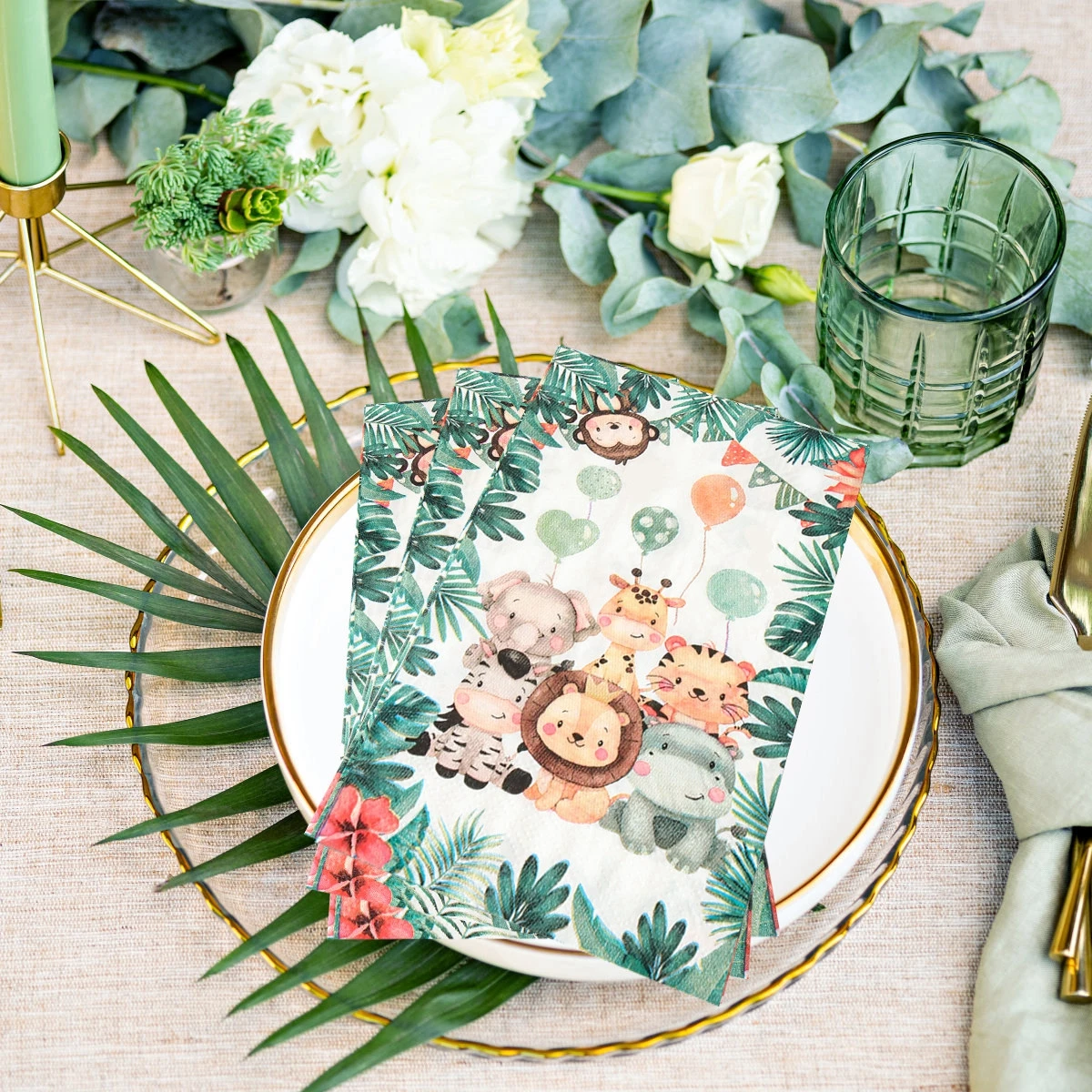 Jungle Animal Napkins Kids Baby Shower Disposable Tissue Supplies Wild One Jungle Safari Theme 1st Birthday Party Decorations
Jungle Animal Napkins Kids Baby Shower Disposable Tissue Supplies Wild One Jungle Safari Theme 1st Birthday Party Decorations