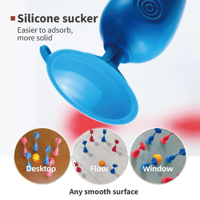 Patented Portable Silicone Sucker Dart Set with Target Easy to Play Attach to Desktop Floor Wall Glass for Indoor & Outdoor 
Patented Portable Silicone Sucker Dart Set with Target Easy to Play Attach to Desktop Floor Wall Glass for Indoor & Outdoor