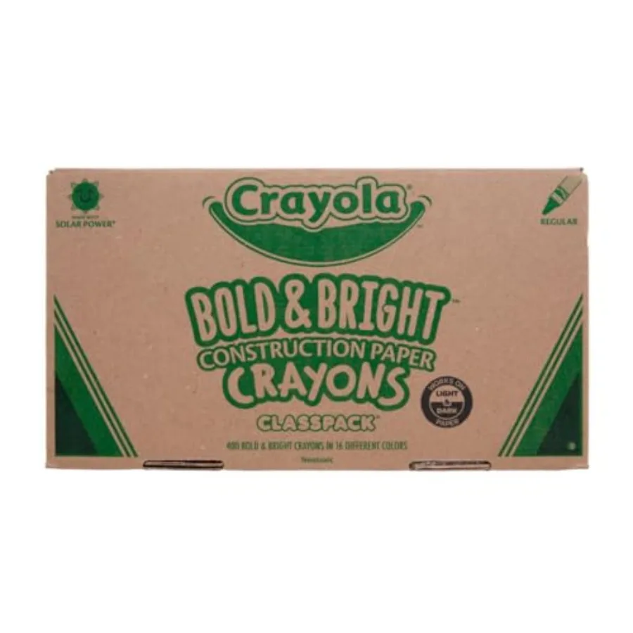 Construction Paper Crayons Classpack, Bulk Assorted School Supplies, 16 Colors, 400/Set Packaging May Vary
Construction Paper Crayons Classpack, Bulk Assorted School Supplies, 16 Colors, 400/Set Packaging May Vary