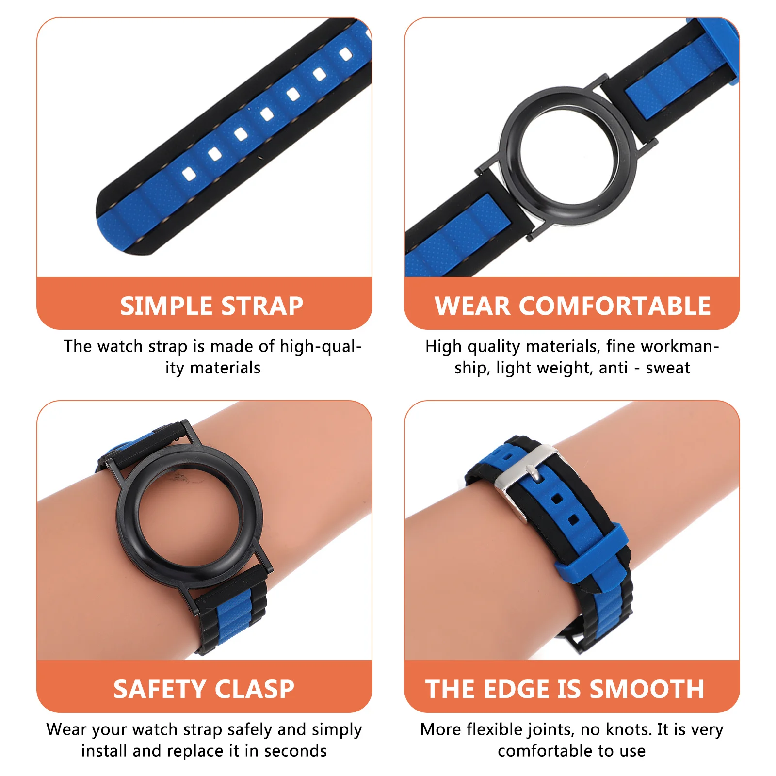 Watch Strap Sweatproof Scratch-resistant Soft Skin-friendly Band Secure Magnetic Wristband for Kids Elderly
Watch Strap Sweatproof Scratch-resistant Soft Skin-friendly Band Secure Magnetic Wristband for Kids Elderly