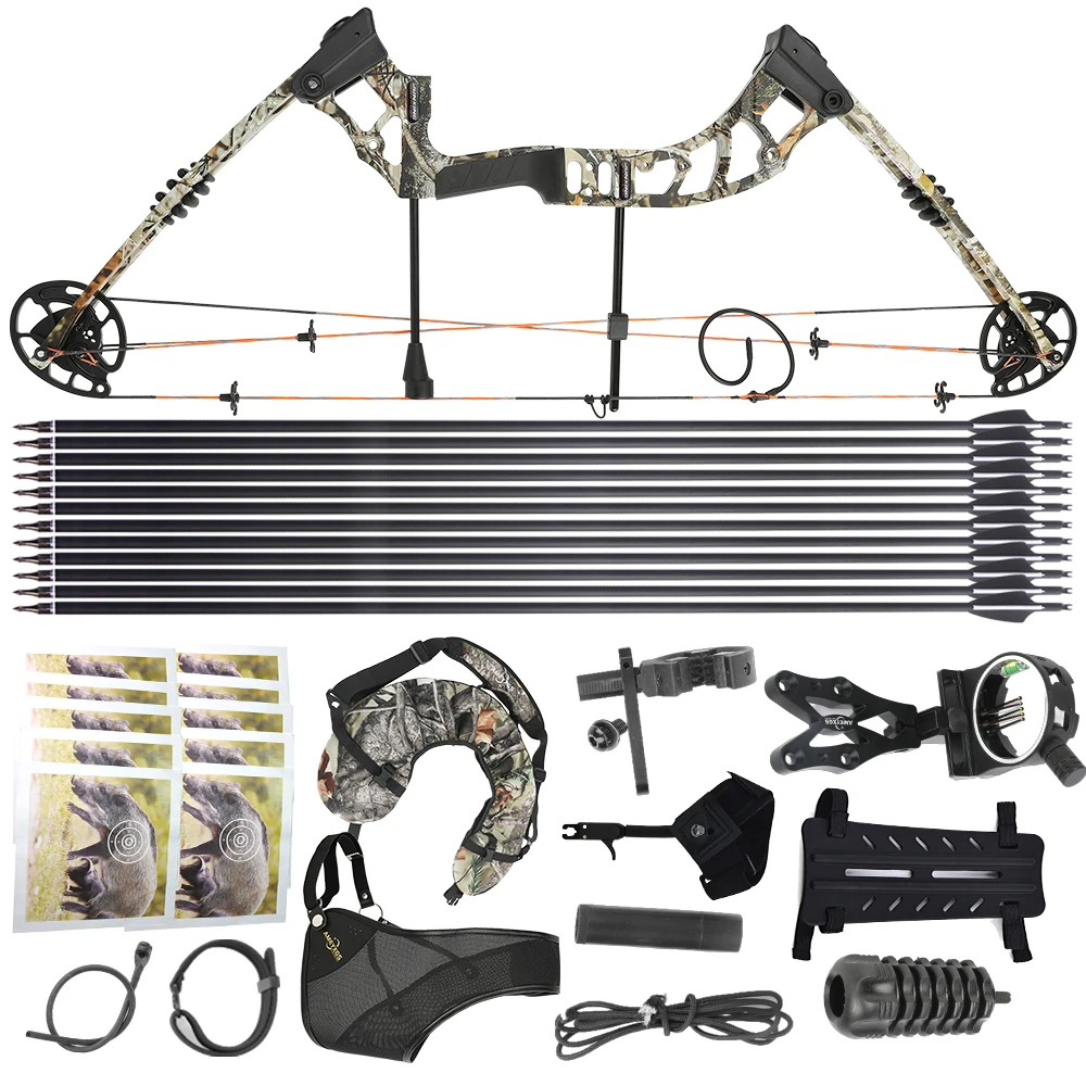 Compound Bow 0-70 Lbs Powerful Bow Carbon Arrows 320Fps Let-off 80% Right Hand Pulley Bow Hunting Shooting Training Target
Compound Bow 0-70 Lbs Powerful Bow Carbon Arrows 320Fps Let-off 80% Right Hand Pulley Bow Hunting Shooting Training Target