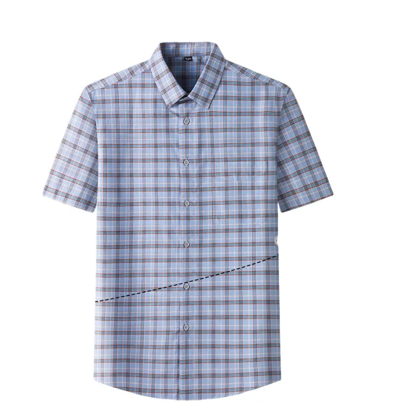 Летние мужские рубашки с отложным воротником, высококачественные мужские клетчатые рубашки с короткими рукавами, рубашка из 100% хлопка, дышащие топы, большие размеры 
Летние мужские рубашки с отложным воротником, высококачественные мужские клетчатые рубашки с короткими рукавами, рубашка из 100% хлопка, дышащие топы, большие размеры