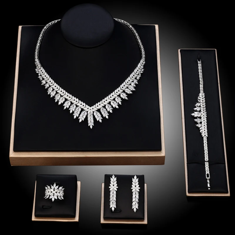 Necklace Drop Earring Dubai Full Wedding Jewelry Set for Bridal Wedding Zirconia Set
Necklace Drop Earring Dubai Full Wedding Jewelry Set for Bridal Wedding Zirconia Set