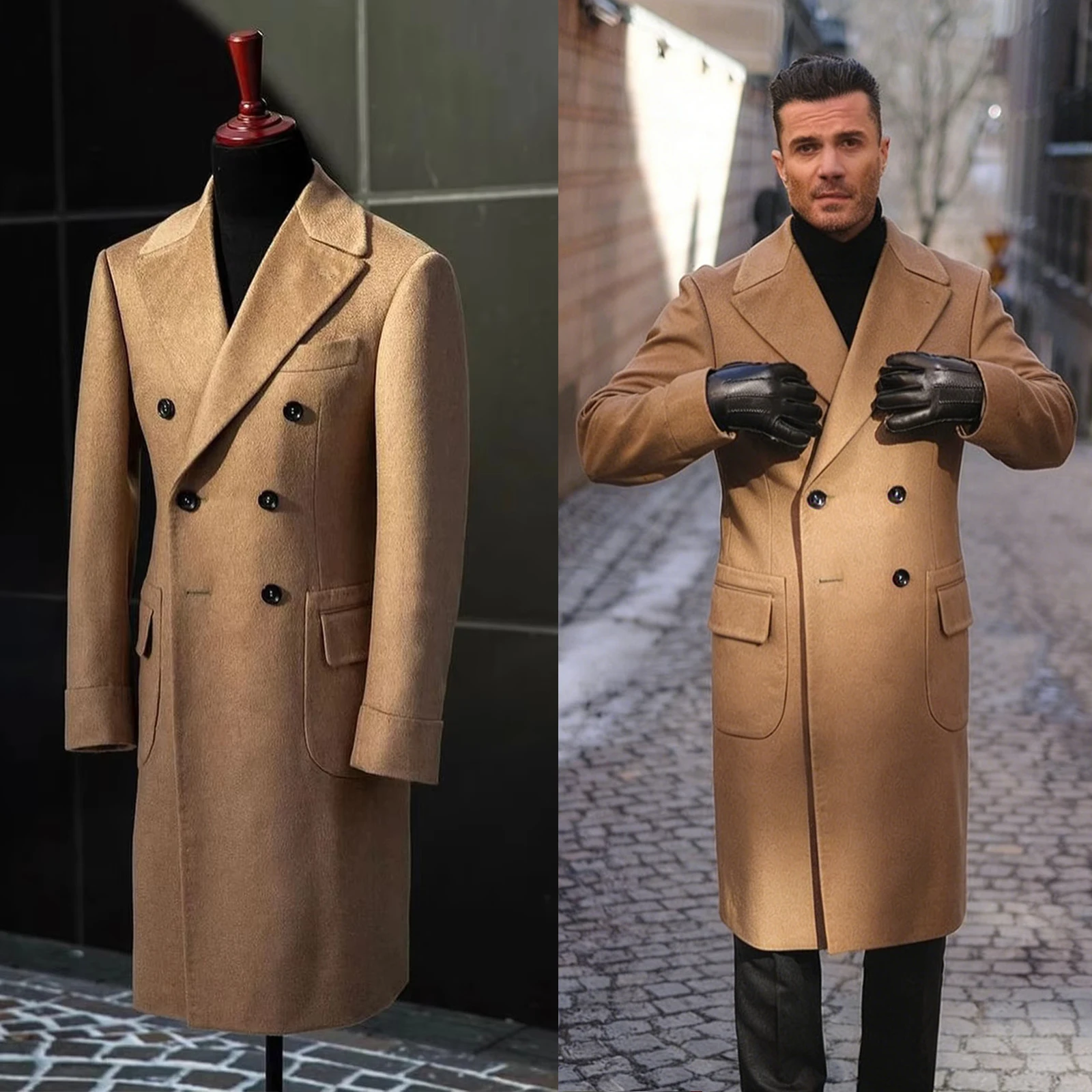 Классическое мужское пальто из шерстяной смеси, двубортное, формальное, больших размеров, на заказ, толстое, зимнее, теплое.
Классическое мужское пальто из шерстяной смеси, двубортное, формальное, больших размеров, на заказ, толстое, зимнее, теплое.