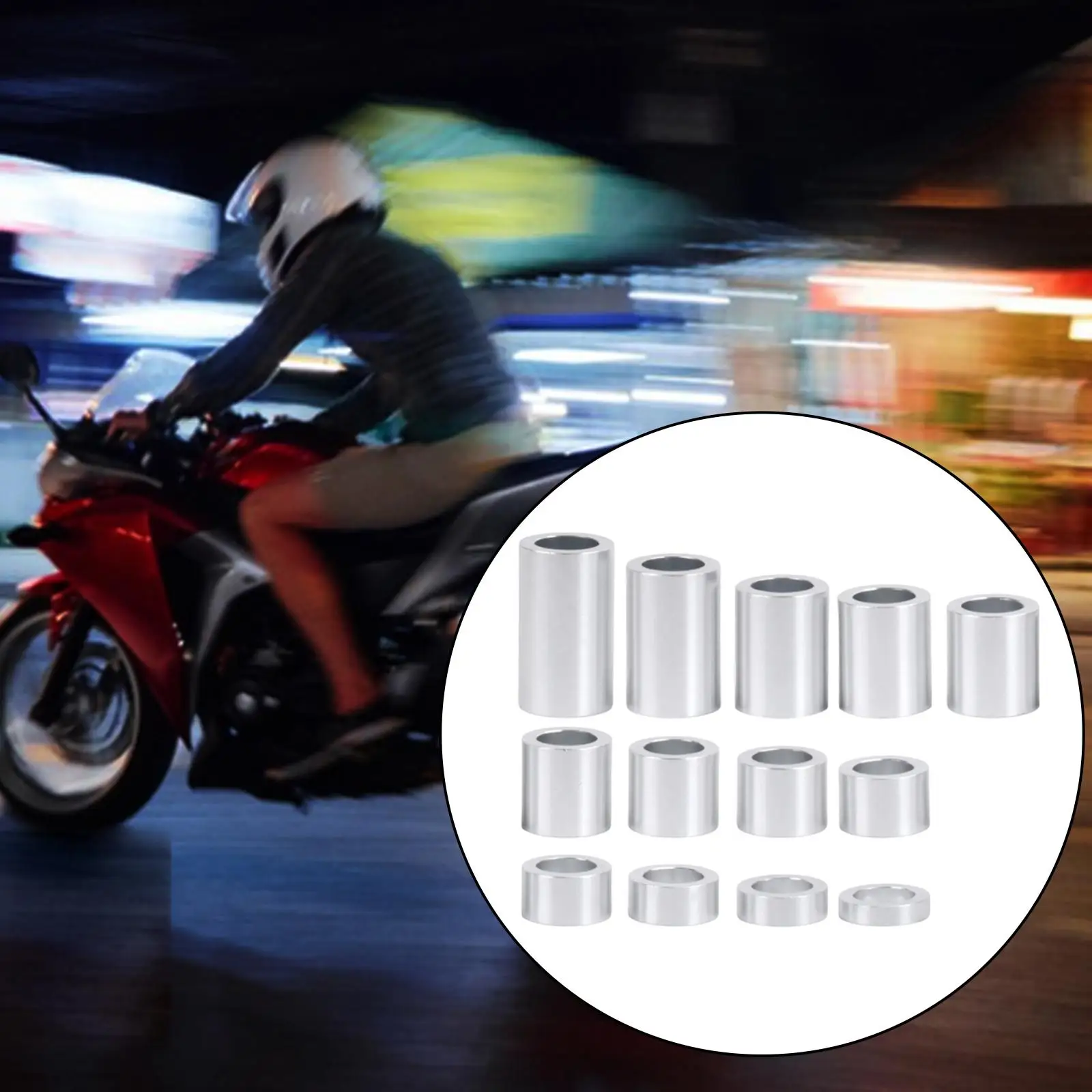 Motorcycle Axle Spacer Kit Aluminum Alloy Direct Replace for Electric Scooter Spacers and Mini Bike Rear Wheel Upgrade
Motorcycle Axle Spacer Kit Aluminum Alloy Direct Replace for Electric Scooter Spacers and Mini Bike Rear Wheel Upgrade