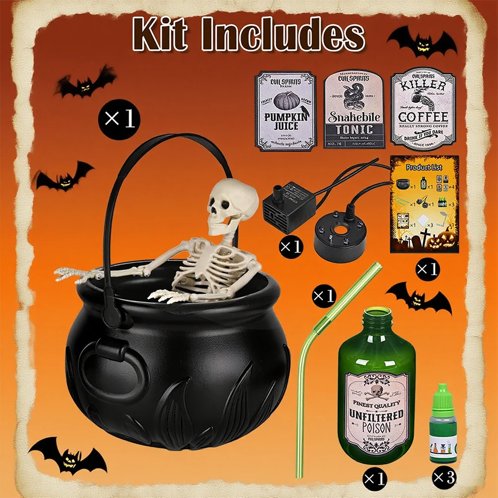 Witches Cauldron Vintage Decor Black Bowl Cauldron with Diffuser Complete Exquisite Kettle Party Supplies Halloween Decoration
Witches Cauldron Vintage Decor Black Bowl Cauldron with Diffuser Complete Exquisite Kettle Party Supplies Halloween Decoration