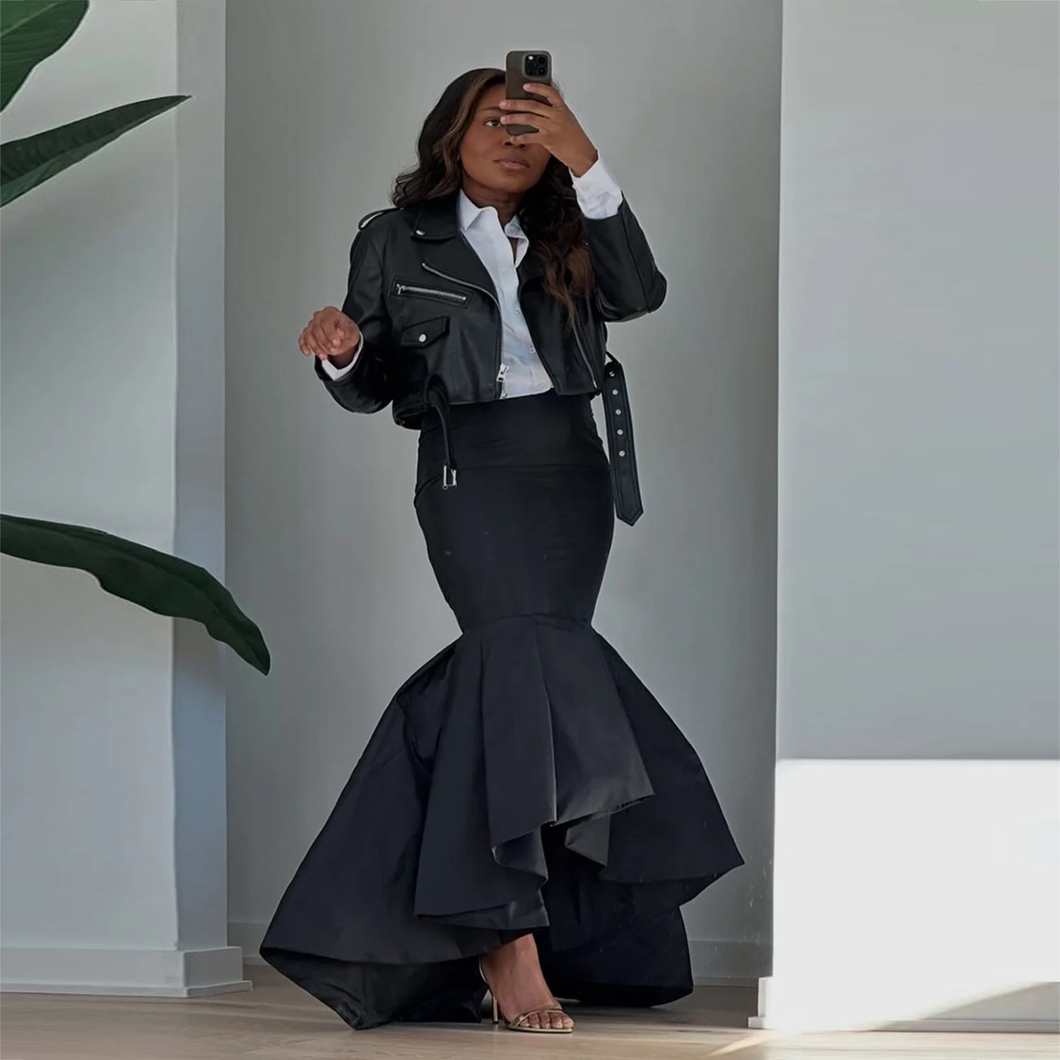 Black Satin Mermaid Long Skirt High Waist Lady Skirts To Party Custom Color And Size High Low Satin Skirt
Black Satin Mermaid Long Skirt High Waist Lady Skirts To Party Custom Color And Size High Low Satin Skirt