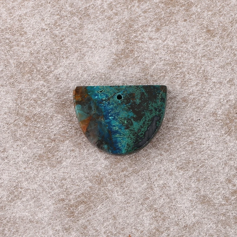 B&F Handmade Chrysocolla Semicircle Pendants with Front Drilling 21x16x3mm 2.4g Jewelry Accessories for Craftsmen 
B&F Handmade Chrysocolla Semicircle Pendants with Front Drilling 21x16x3mm 2.4g Jewelry Accessories for Craftsmen