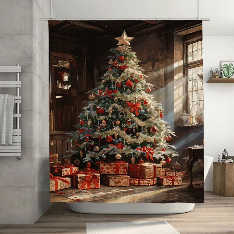 Очаровательная рождественская занавеска для ванной комнаты Tuniu, праздничный декор, уютная зимняя сцена, занавеска для душа в деревенском стиле, дизайн подарочной коробки Un
Очаровательная рождественская занавеска для ванной комнаты Tuniu, праздничный декор, уютная зимняя сцена, занавеска для душа в деревенском стиле, дизайн подарочной коробки Un